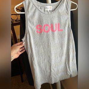 *NWT* SOULCYCLE X SUNDRY region tank heather gray